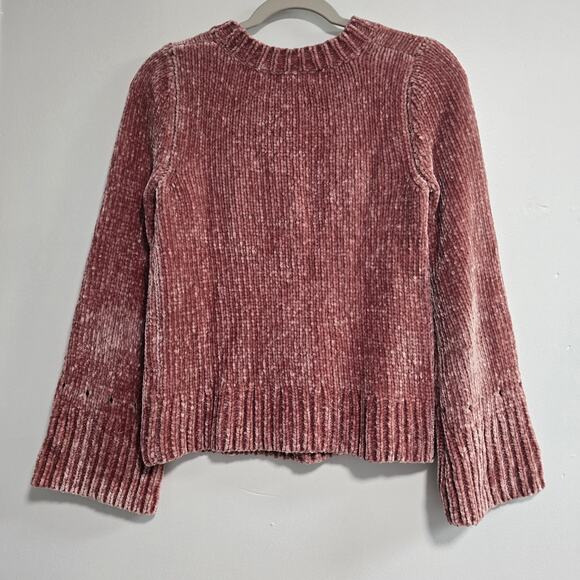 Cupio Chenille Pink Chunky Knit Sweater Size Small - Picture 1 of 5
